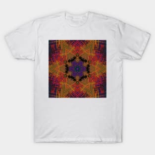 Weave Mandala Purple Yellow and Orange T-Shirt